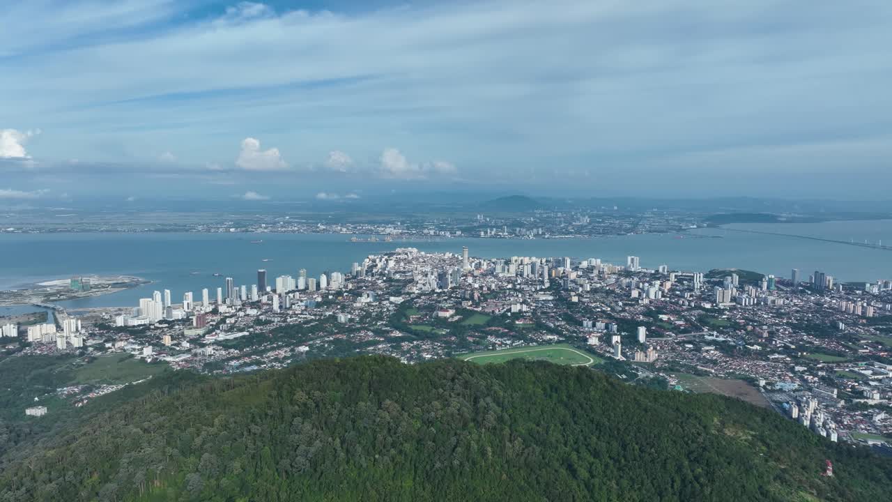 Aerial View of George Town, Penang, Malaysia