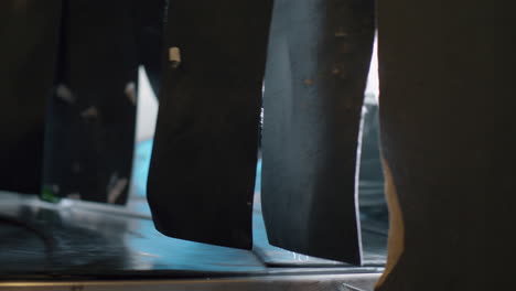 moving conveyor belt with suitcases at the airport