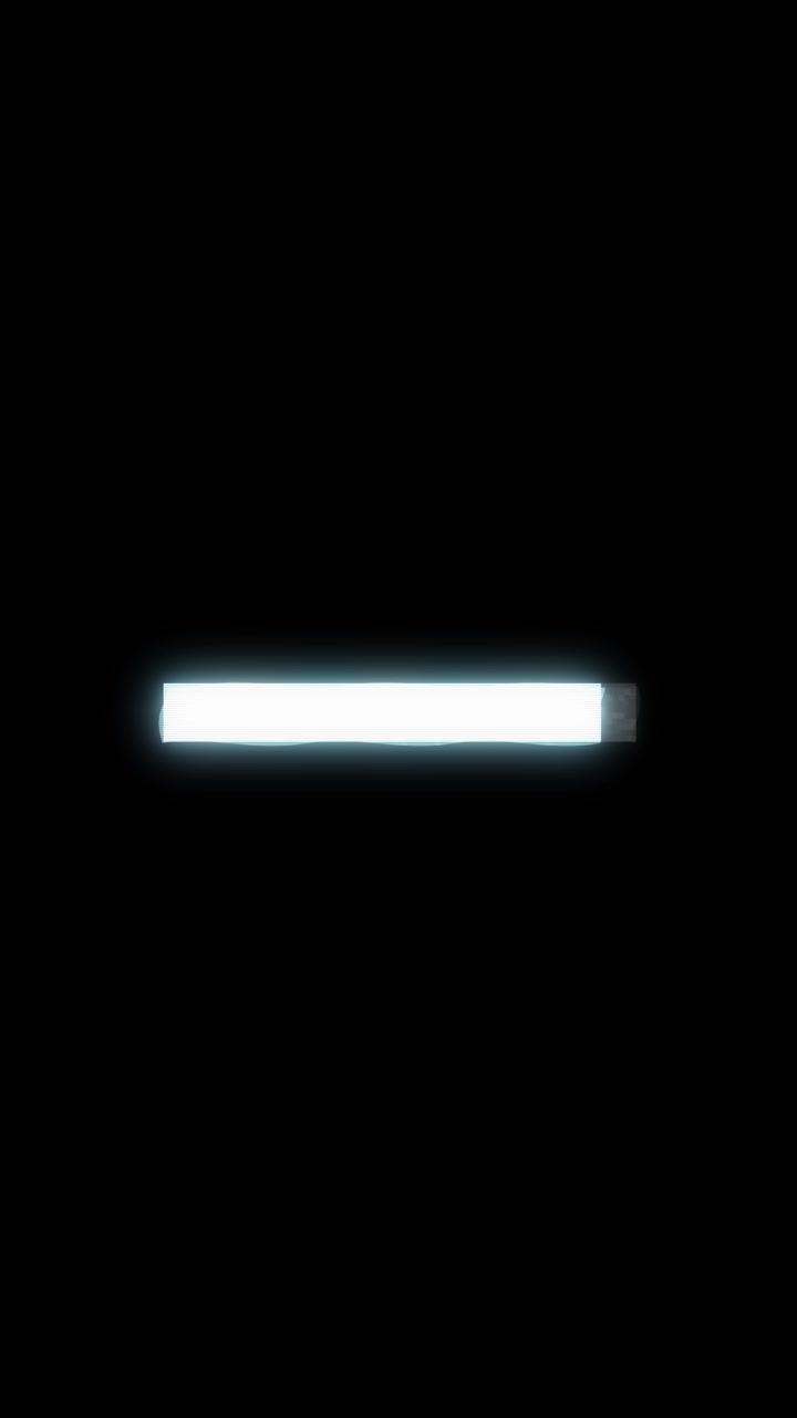 Digital progress bar status visual with cyan glow pixel glitch edge and black minimal background