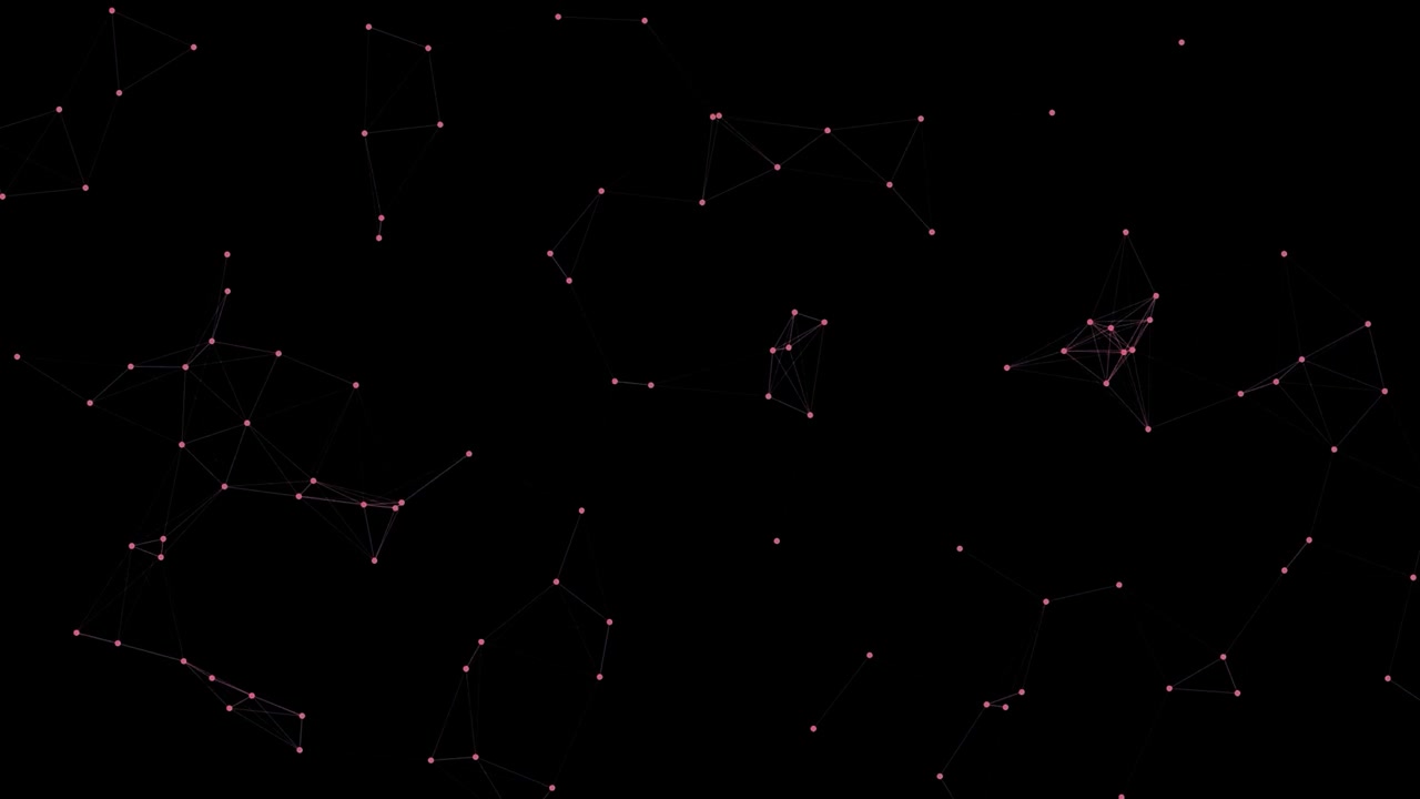 Abstrakte Netzwerkverbindungsanimation mit rosa Knoten und Linien