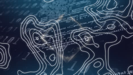 animación de líneas blancas sobre el procesamiento de datos
