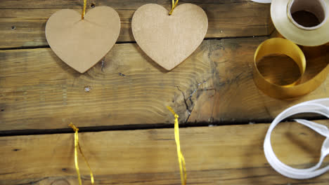 christmas decoration on wooden table 4k