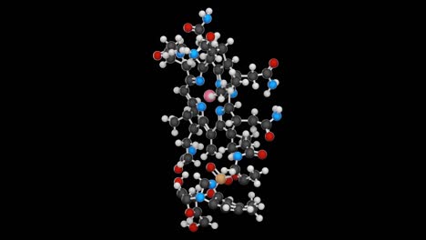 vitamin b12 (cyanocobalamin). rgb + alpha (transparent) channel.