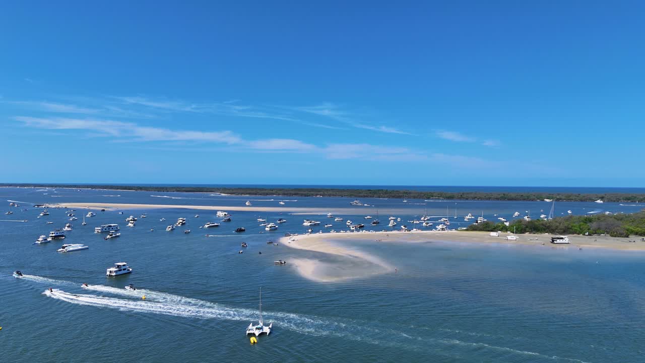 Boats gather for festivities on Gold Coast waters