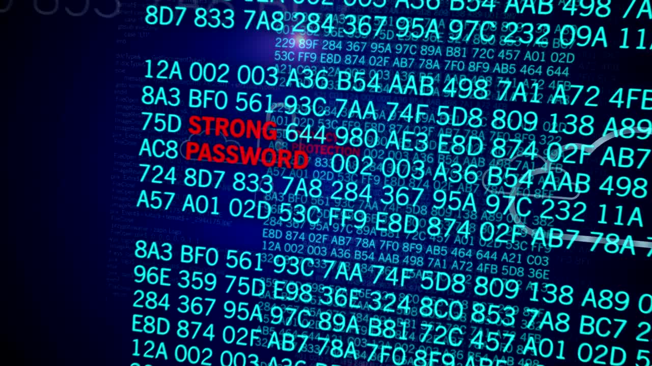 internet y el concepto de seguridad de datos animación w2 4k