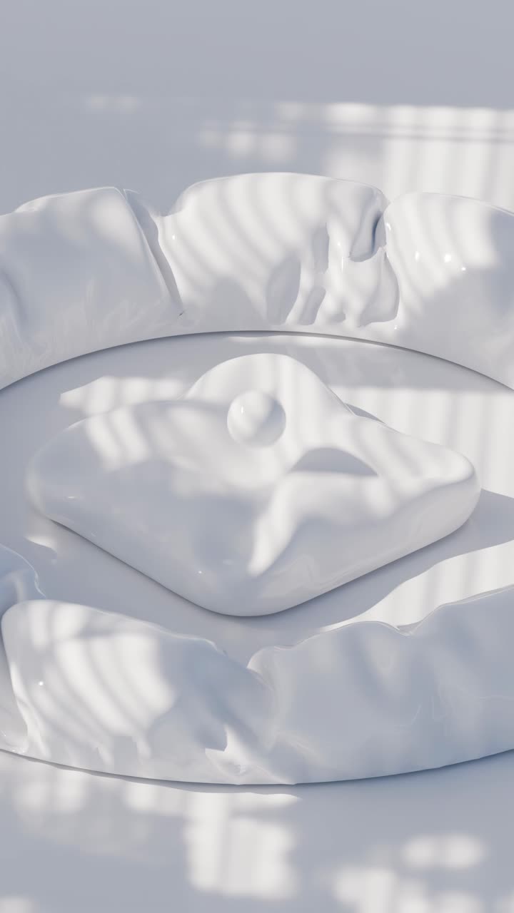 Abstract White Geometric Sphere