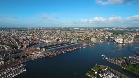 Vista-Aérea-De-La-Ciudad-Sobre-Amsterdam