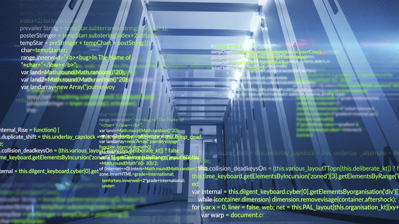 Animation of data processing over computer servers