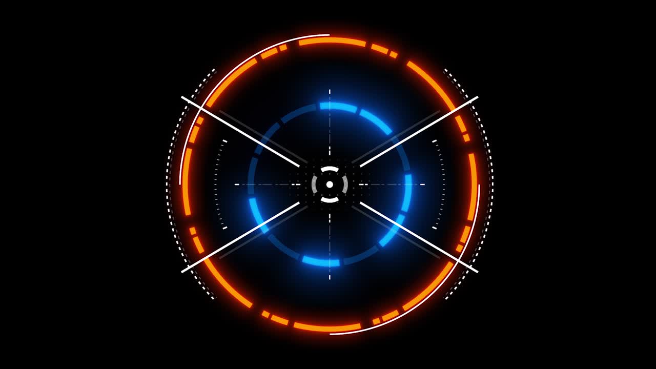Sci-Fi futuristic gaming HUD concept animation