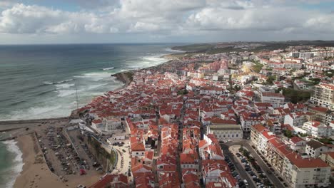 fly above city of ericeira in portugal 01