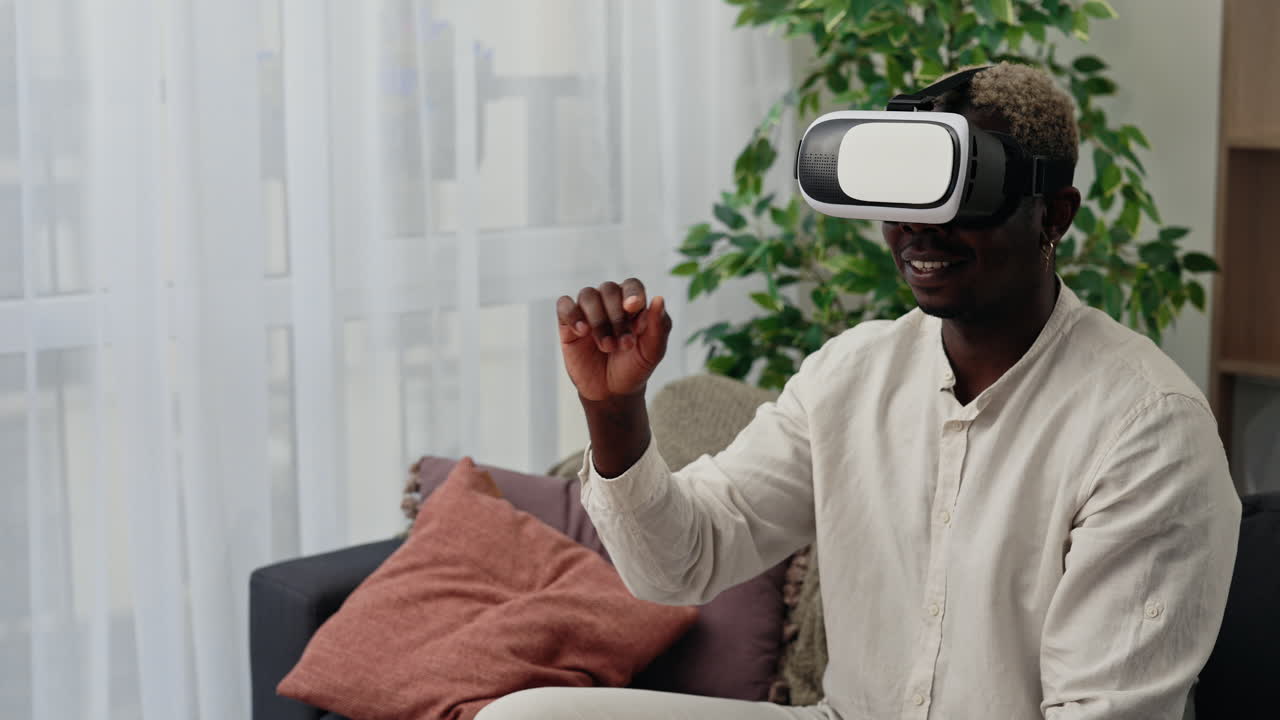 Man wearing VR headset