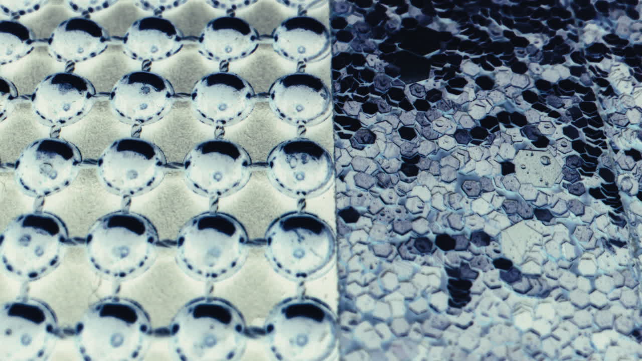Close-up view of a composite material with different textures