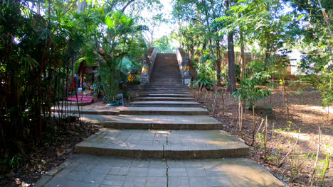 old stair step at wat umong in chiangmai, thailand