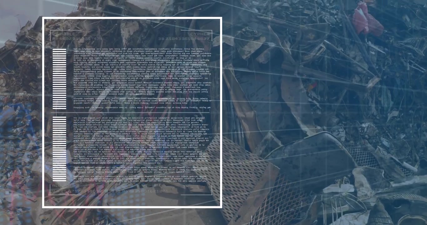 Animazione dell'elaborazione dati su una discarica