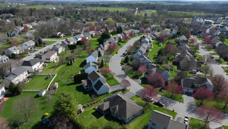 Small-town-in-America-at-sunny-day-in-spring