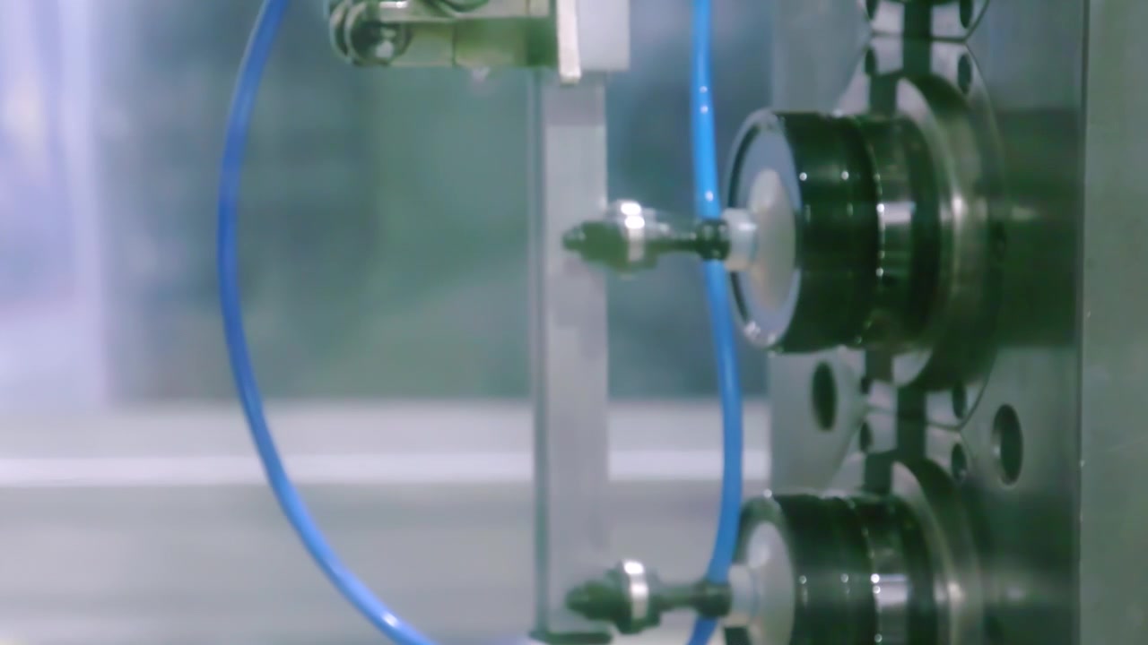 Robotics manufacturing assembly factory close up