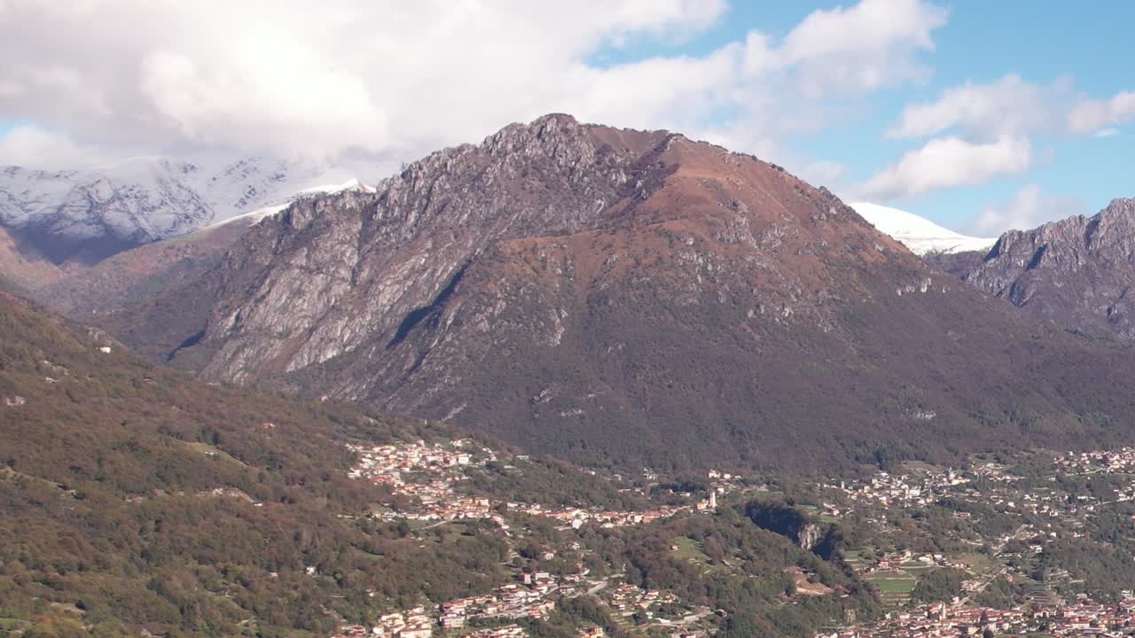 Breathtaking aerial view of the Italian Alps showcasing stunning landscapes