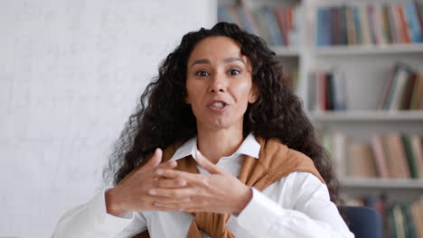 woman in a meeting or presentation