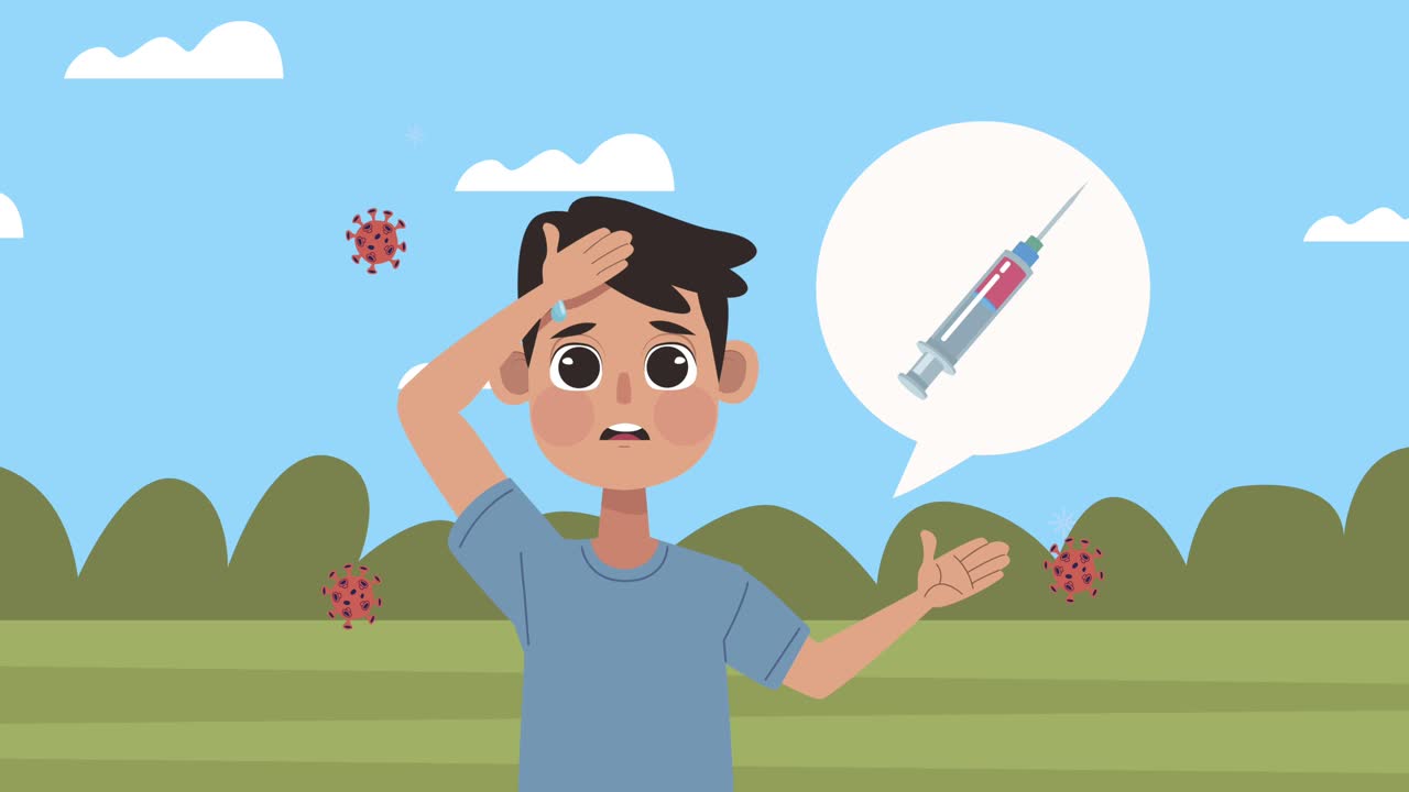 young patient think in covid19 vaccine