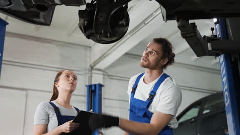 coworkers in the workshop