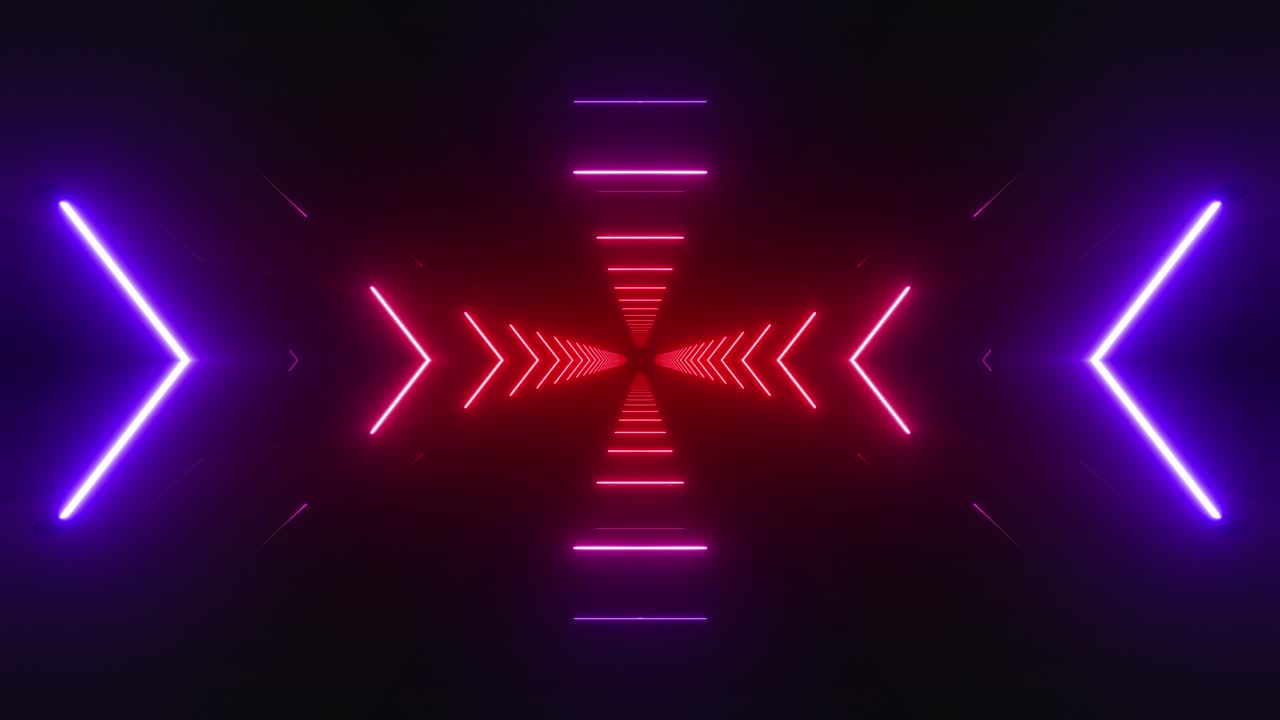 Neon Glowing Tunnel Visuals