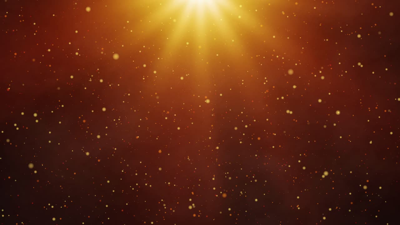 Golden Light Rays and Particles Background