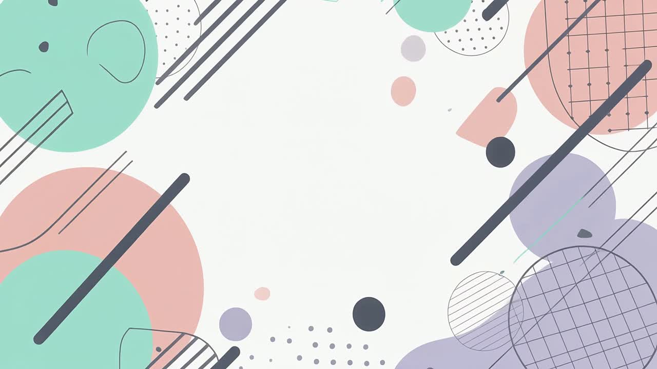 Animated Abstract Geometric Shapes in Pastel Colors