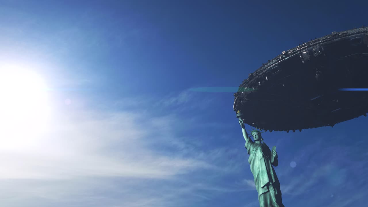 Statue of Liberty Under Siege by UFO