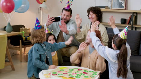 Children-celebrating-the-end-of-the-game