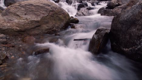 a mountain stream flowing timelapse