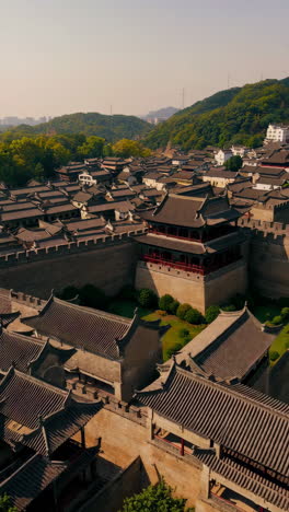 aerial view of a chinese ancient city