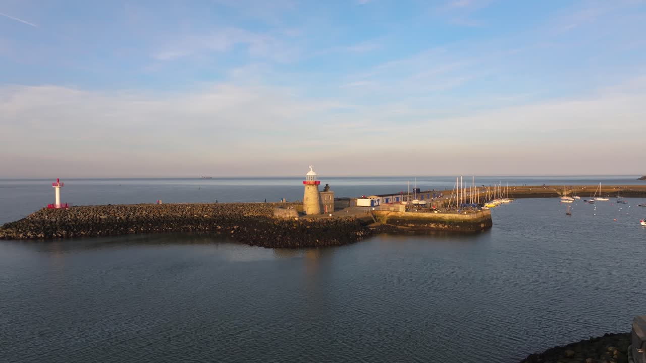 Howth Pier - 4K Cinematic Drone Footage during sunset - Co.Dublin - Ireland 05.22