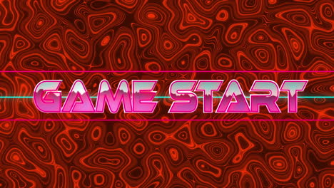 animación del inicio del juego en el espacio abstracto digital