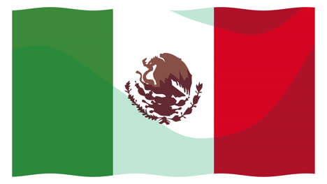 mexican country flag traditional animation