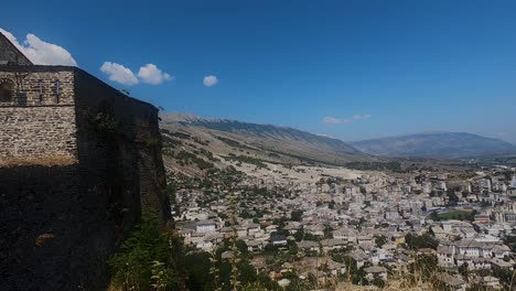 views of gjirokastër from the fortress and castle