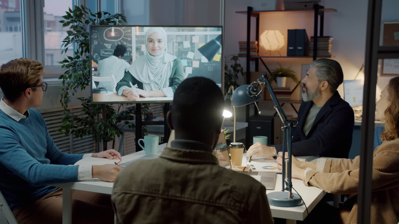 Team Meeting Via Video Conference