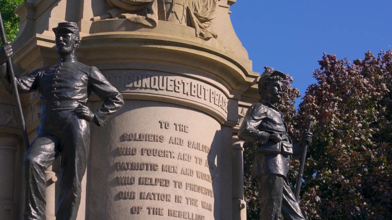 Denkmal für den Bürgerkrieg im Hackley Park in Muskegon, MI.