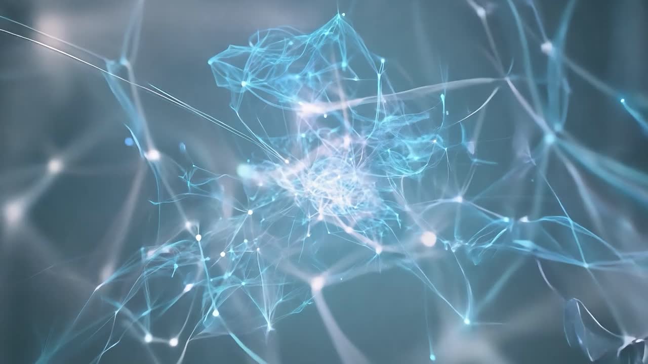 las redes complejas forman conexiones mientras las transferencias de datos se realizan sin problemas, mostrando un paisaje digital futurista.