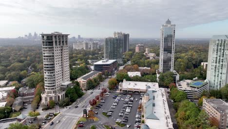 aerial push in buchhead georgia in the atlanta georgia area