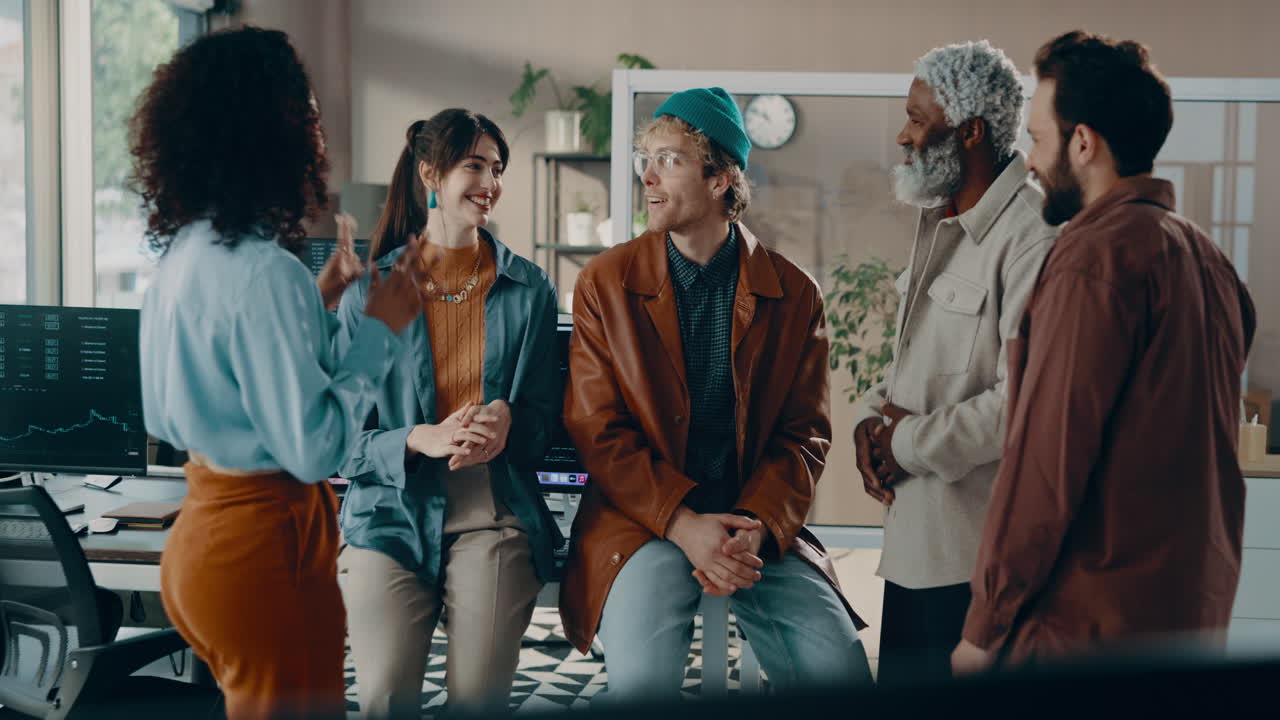 Team Meeting in Modern Office