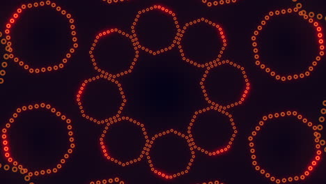 Orange-circle-pattern-on-black-background