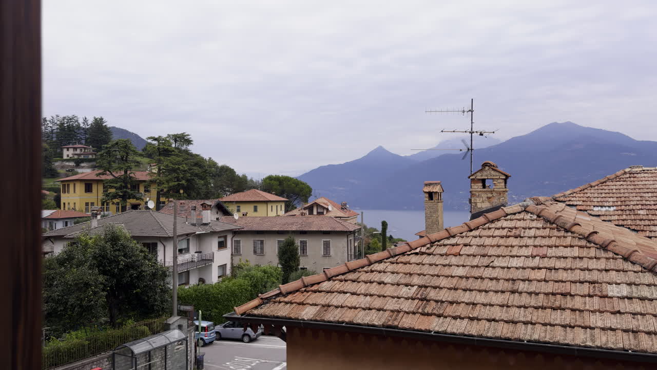 Italian Mountain Village View from Window