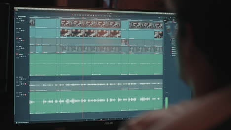 sesión de edición de video