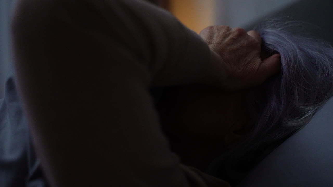 Woman trying to sleep