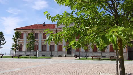 a scenic view of a historic building