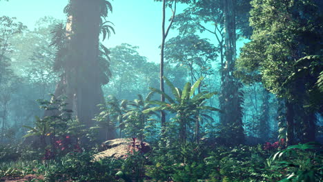 lush tropical jungle scene