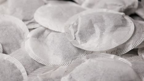 close up of a pile of tea bags