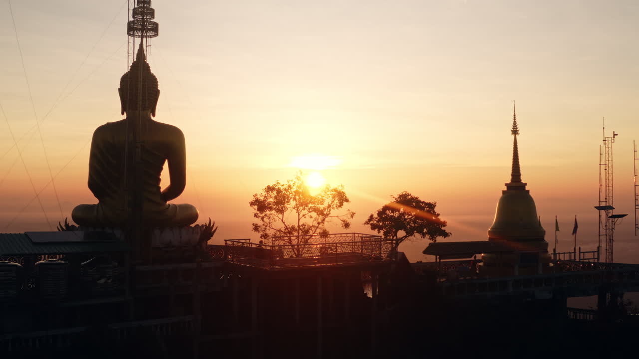 Sunrise at a Mountaintop Temple in Thailand