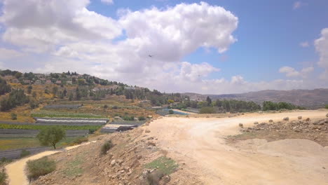 Aerial-of-Shilo-Israel---West-Bank-Air-Force-Planes-Flying