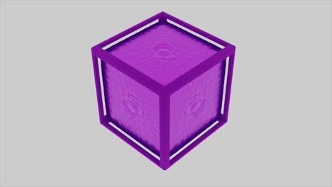 purple cube with ripple effect